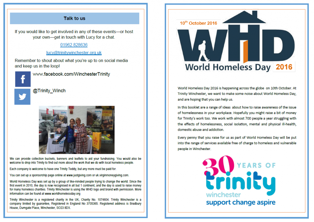 World Homeless Day 2016 | Trinity Winchester