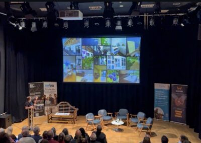 Trinity's Stronger Together Conference photo of CEO, Hannah Scott presenting