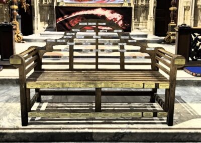 Trinity's Bench of Remembrance, which tragically shows the average age of death for the clients we have lost as just 43 years.